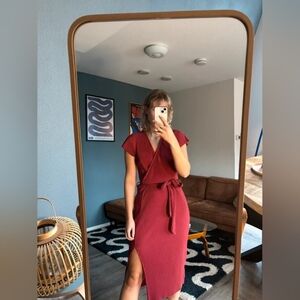 Cotton On Burgundy Asymmetrical Dress